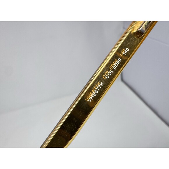 Carolina Herrera VHE677K Eyeglass Frames Only Blue Gold COL 0D99 52-17-140